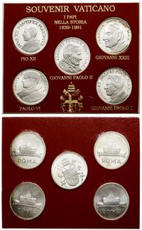 Watykan, zestaw 5 medali pamiątkowych, 1991