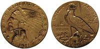 2 1/2 dolara 1911, złoto 3.66 g,  moneta mocno u