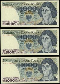 zestaw: 3 x 1.000 złotych 1.06.1982, serie HS, r