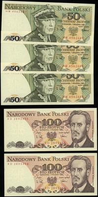 Polska, zestaw 5 banknotów, 1.12.1988