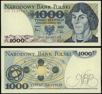 1.000 złotych 1.06.1982, seria HH, numeracja 393