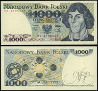 1.000 złotych 1.06.1982, seria HK, numeracja 419