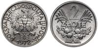 2 złote 1972, Warszawa, aluminium, pięknie zacho