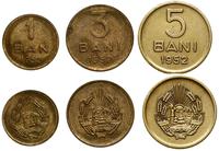 lot 3 monet 1952, Bukareszt, 1, 3, 5 bani, mosią