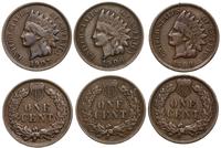 lot 3 x 1 cent 1906, 1907, 1908, Filadelfia, typ