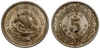 5 centavos 1936 M, Meksyk, miedzionikiel, patyna