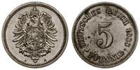 5 fenigów 1888 A, Berlin, AKS 15, Jaeger 3