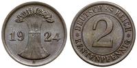 2 rentenpfennig 1924 A, Berlin, brąz, pięknie za