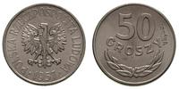 50 groszy 1957, PRÓBA - NIKIEL, widoczne za zdję