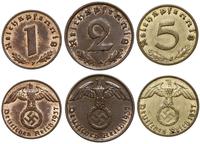 zestaw: 1 fenig, 2 fenigi i 5 fenigów 1937, menn