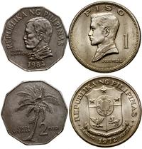 lot 3 monet, 1 peso 1972, 1 peso 1977, 2 peso 19