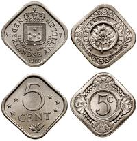 zestaw: 5 centów 1957 i 5 centów 1980, miedzioni