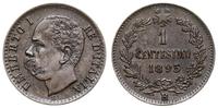 1 centesimo (centym) 1895 R, Rzym, brąz, bardzo 