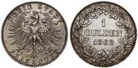 gulden 1862, Frankfurt, bardzo ładny i rzadki, n