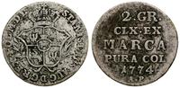 Polska, półzłotek (2 grosze), 1774 AP