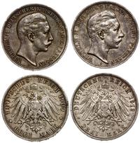 Niemcy, zestaw: 2 x 3 marki, roczniki: 1909 i 1912