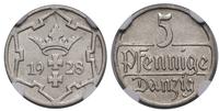5 fenigów 1928, Berlin, rzadszy rocznik, moneta 
