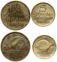 lot 2 monet 1932, Berlin, 5 fenigów - Flądra ora