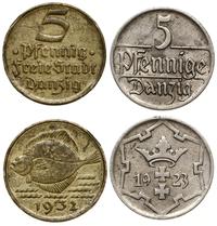 lot 2 monet, Berlin, 5 fenigów 1923 oraz 5 fenig