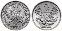 2 złote 1973, Warszawa, aluminium, minimalne usz