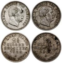 Niemcy, zestaw 2 monet (2 x 2 1/2 grosza), 1864 A, 1868 A