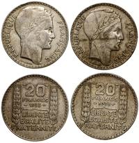 Francja, lot 2 x 20 franków, 1933, 1938