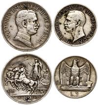 lot 2 monet, Rzym, 2 liry 1916, 5 lirów 1927, sr
