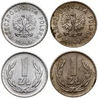 Polska, lot 2 x 1 złoty, 1949
