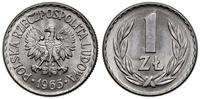 1 złoty 1965, Warszawa, aluminium, ryski, Parchi
