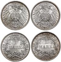 Cesarstwo Niemieckie, zestaw 2 x 1 marka, 1907 A, 1911 A