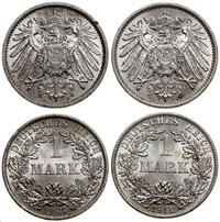 zestaw 2 x 1 marka 1907 A, 1911 A, Berlin, razem