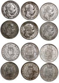 Węgry, zestaw 11 x 1 forint, 1878, 3 x 1879, 1880, 1881, 1883, 1884,