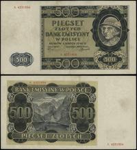 500 złotych 1.03.1940, seria A, numeracja 433195