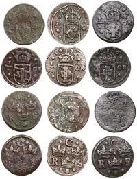 Szwecja, zestaw 13 monet szwedzkich o nominale 1/4 öre, różne lata (część dat nieczytelna)
