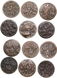 Szwecja, zestaw 12 monet szwedzkich o nominale 1/6 öre, lata 1666–1886