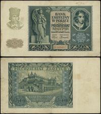 50 złotych 1.03.1940, seria D, numeracja 1404817