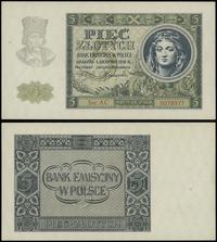5 złotych 1.08.1941, seria AC, numeracja 5078977
