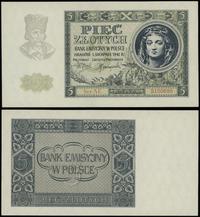 5 złotych 1.08.1941, seria AE, numeracja 2100695