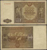 1.000 złotych 15.01.1946, seria K, numeracja 333