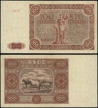 100 złotych 15.07.1947, seria E, numeracja 64668