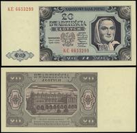 20 złotych 1.07.1948, seria KE, numeracja 665329