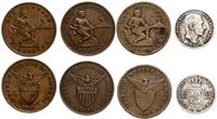 zestaw 4 monet, 10 centymów 1885, 1 centavo (190