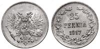 25 penniä 1917 S, Helsinki, srebro próby 750, pi