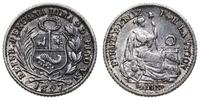 1/2 dinero 1897 VN, Lima, srebro próby 900, paty