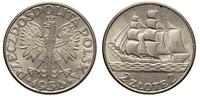 2 złote 1936, Warszawa, Żaglowiec, ładne, Parchi