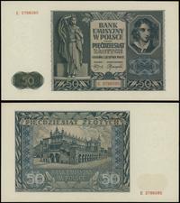 50 złotych 1.08.1941, seria E, numeracja 2786085