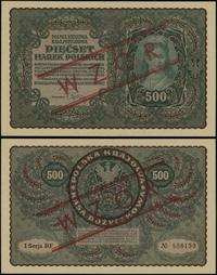 500 marek polskich 23.08.1919, z fałszywym nadru