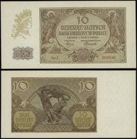 10 złotych 1.03.1940, seria J, numeracja 3943168