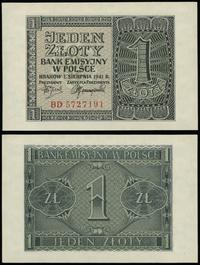 1 złoty 1.08.1941, seria BD, numeracja 5727191, 
