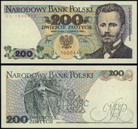 200 złotych 1.06.1982, seria CL, numeracja 10004